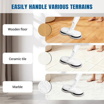 Electric Cordless Spin Mop Cleaner Automatic 2 in 1 Wet & Dry Home Cleaner Car Glass Ceiling Door Windows floor scrubber machine
